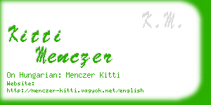 kitti menczer business card